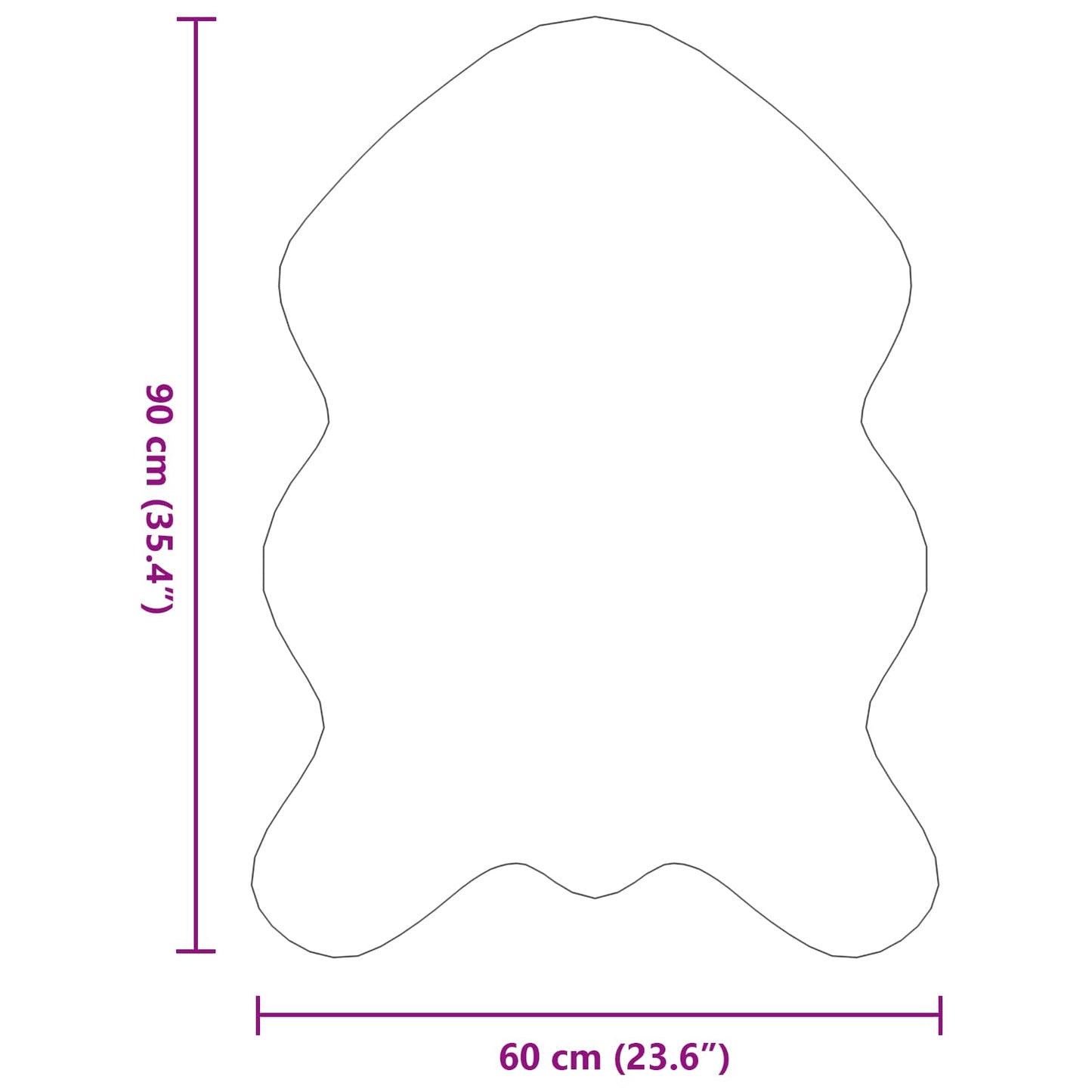 vidaXL Χαλιά Ψεύτικου Κουνελιού Olite Ροζ 60 x 90 cm Πολυεστέρας