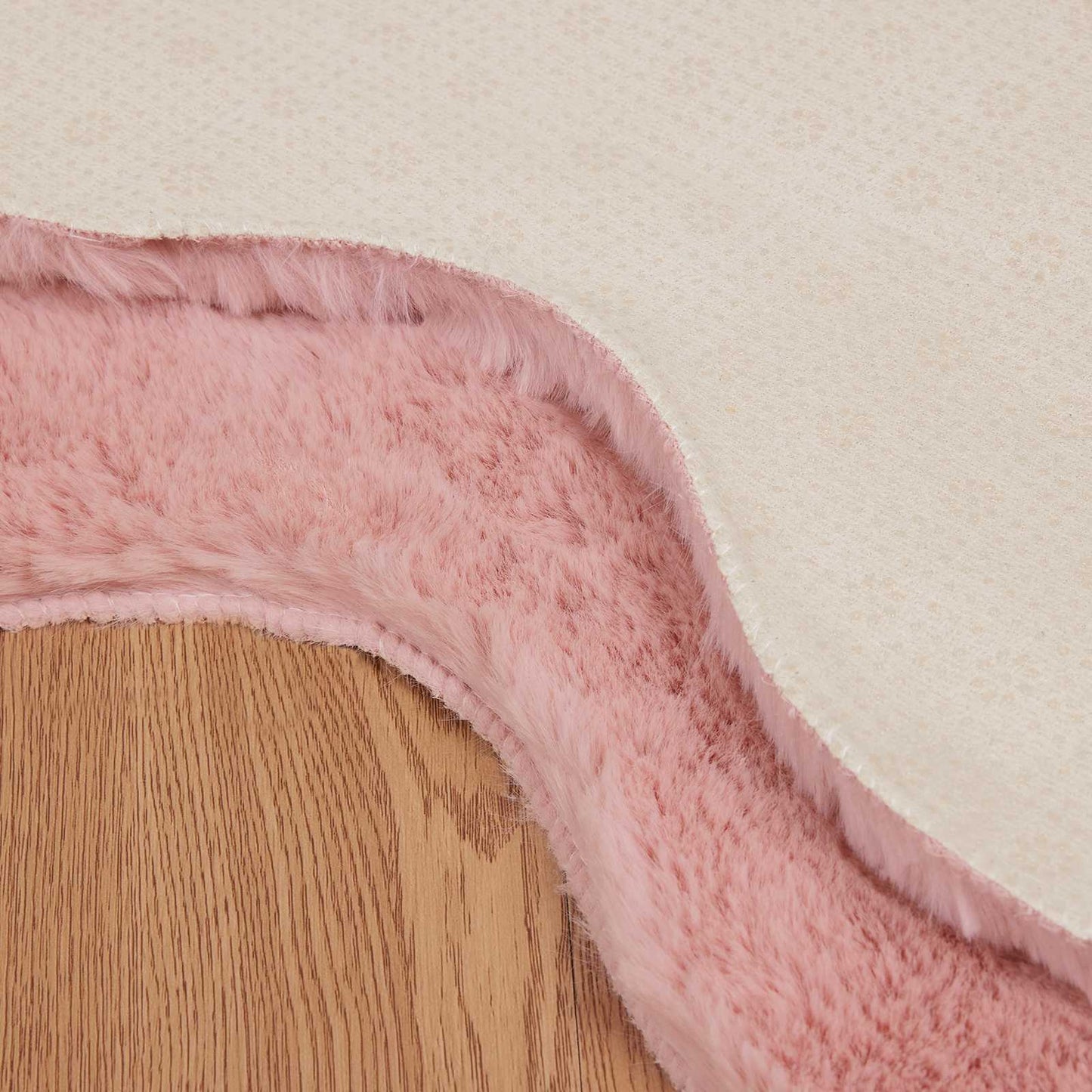 vidaXL Χαλιά Ψεύτικου Κουνελιού Olite Ροζ 80 x 120 cm Πολυεστέρας