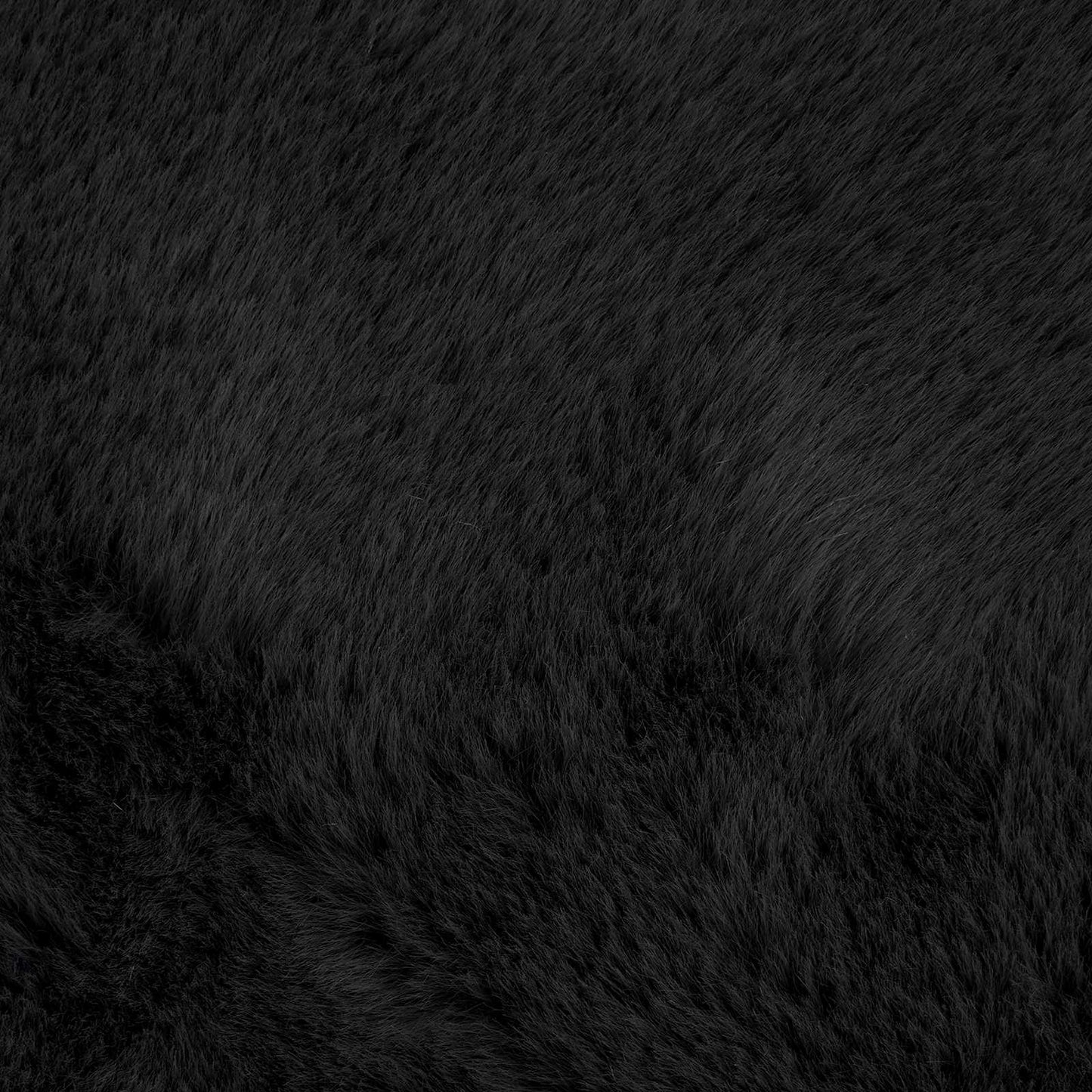 vidaXL Χαλιά Ψεύτικου Κουνελιού Olite Μαύρο 80 x 150 cm Πολυεστέρας