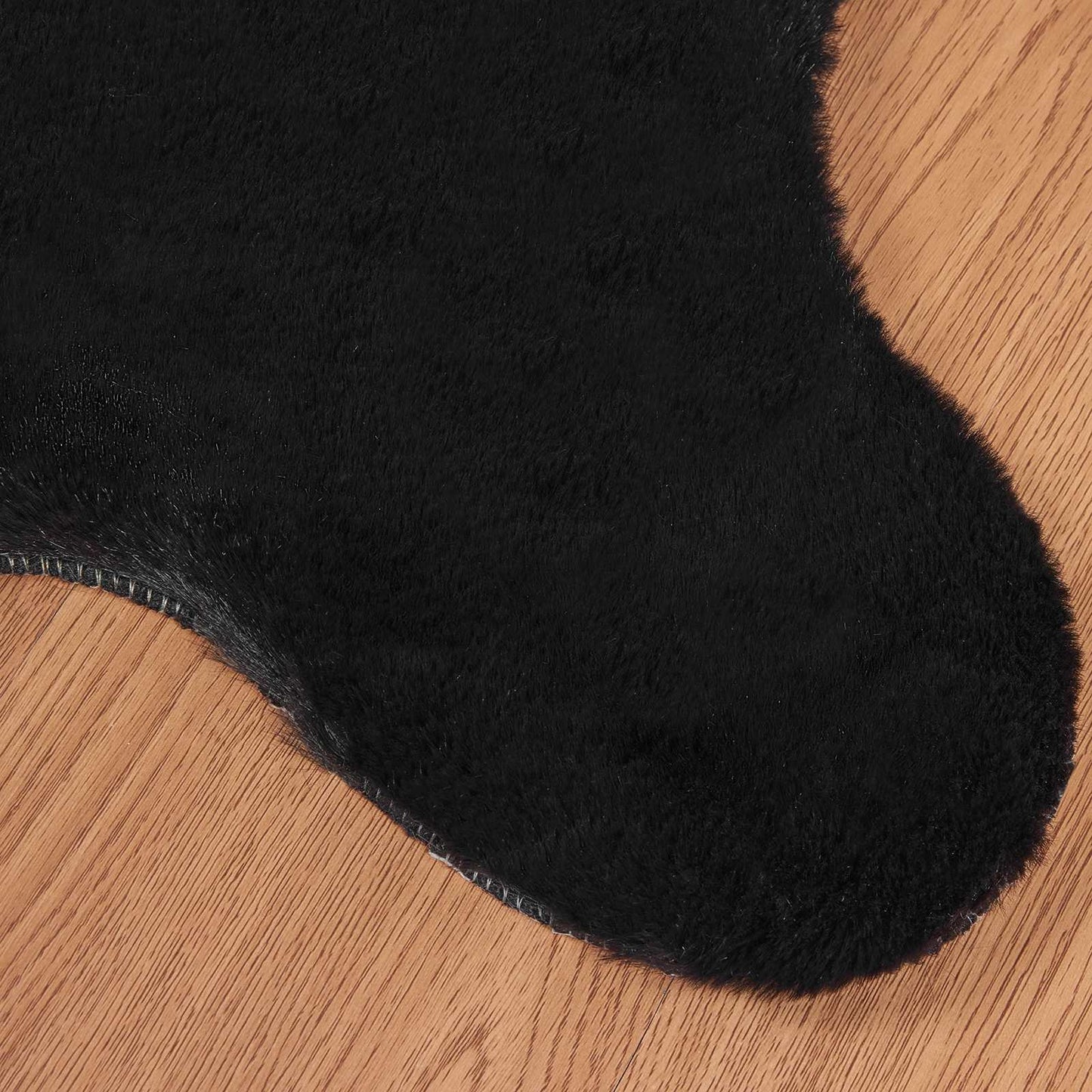 vidaXL Χαλιά Ψεύτικου Κουνελιού Olite Μαύρο 50 x 80 cm Πολυεστέρας