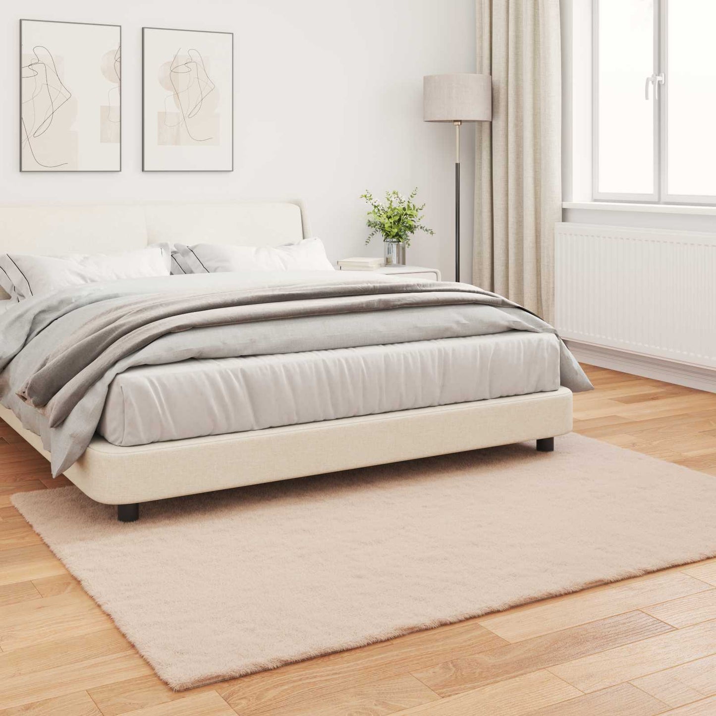 vidaXL Χαλιά Ψεύτικου Κουνελιού Olite Taupe 160 x 230 cm Πολυεστέρας