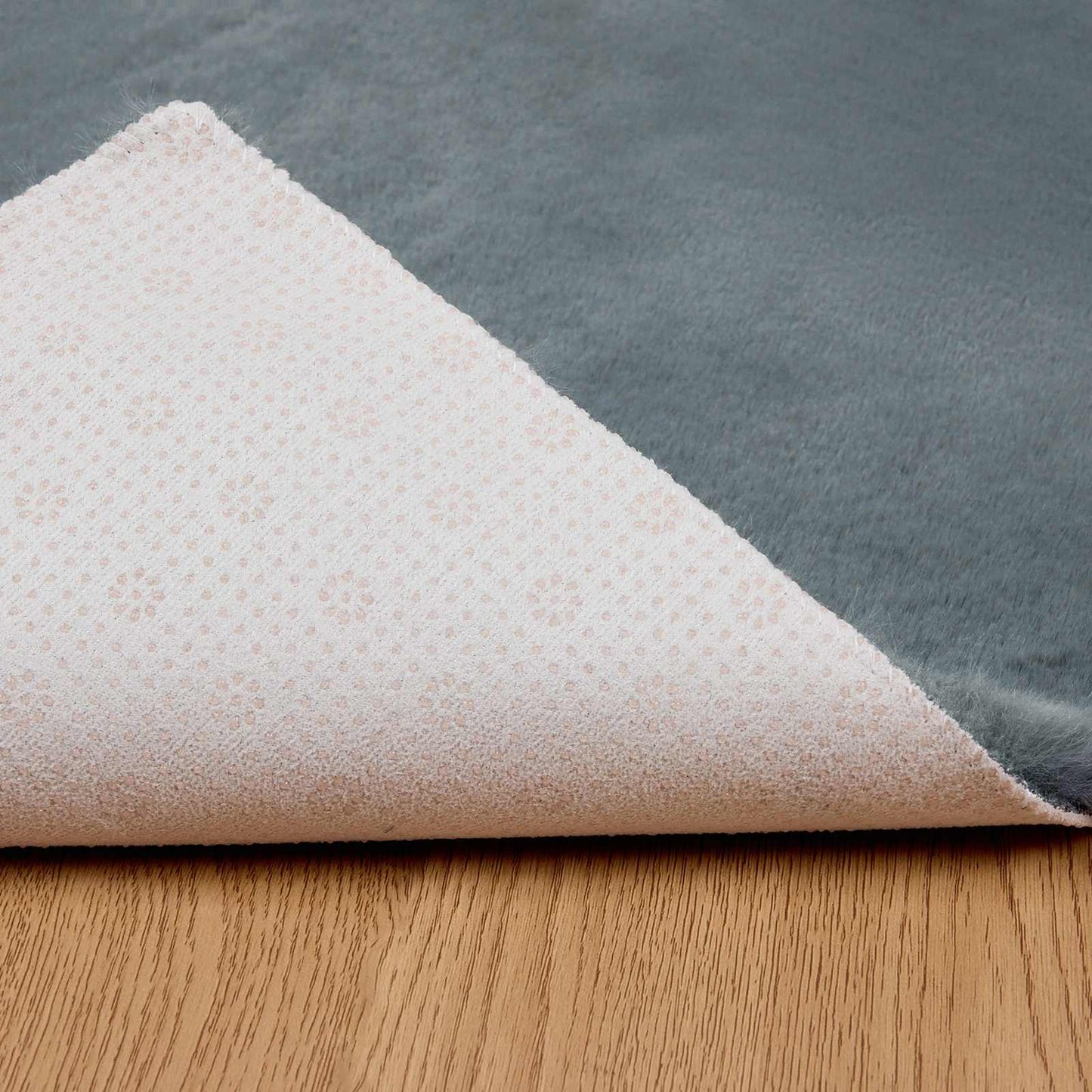 vidaXL Χαλιά Ψεύτικου Κουνελιού Olite Ανθρακί 80 x 250 cm Πολυεστέρας