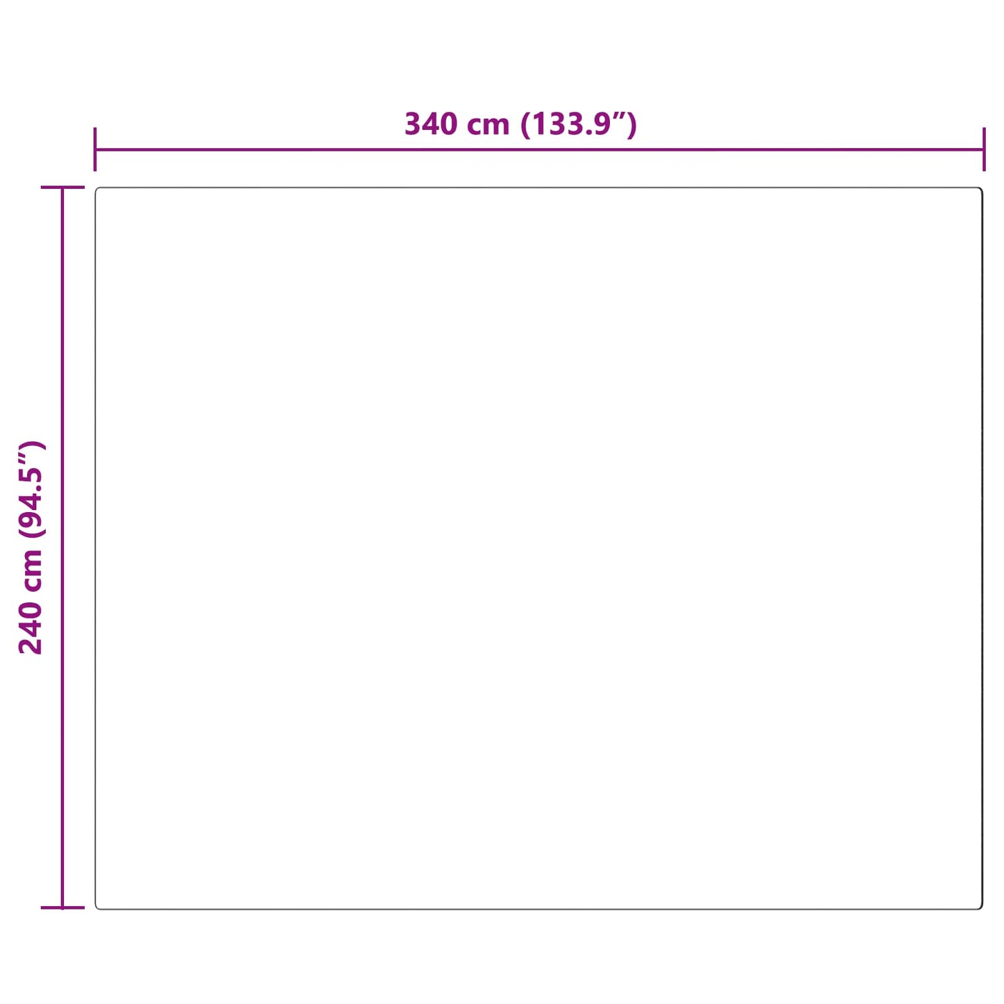 vidaXL Χαλιά Ψεύτικου Κουνελιού Olite Ανθρακί 240 x 340 εκ.