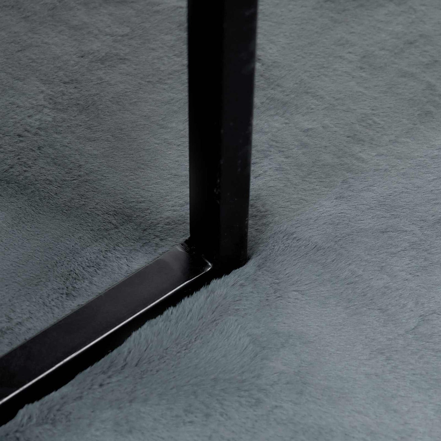 vidaXL Χαλιά Ψεύτικου Κουνελιού Olite Ανθρακί 120 x 120 cm Πολυεστέρας