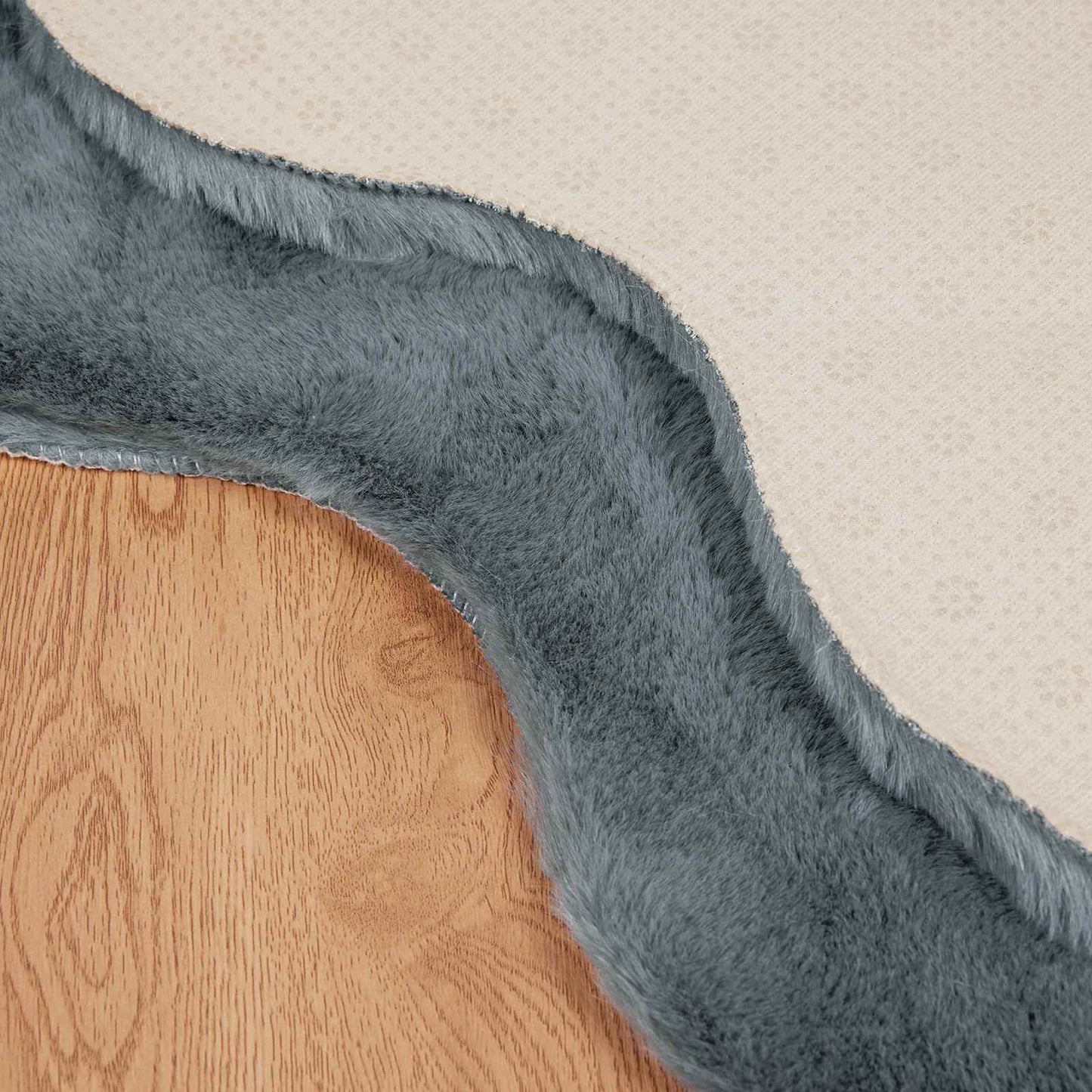 vidaXL Χαλιά Ψεύτικου Κουνελιού Olite Ανθρακί 50 x 80 cm Πολυεστέρας