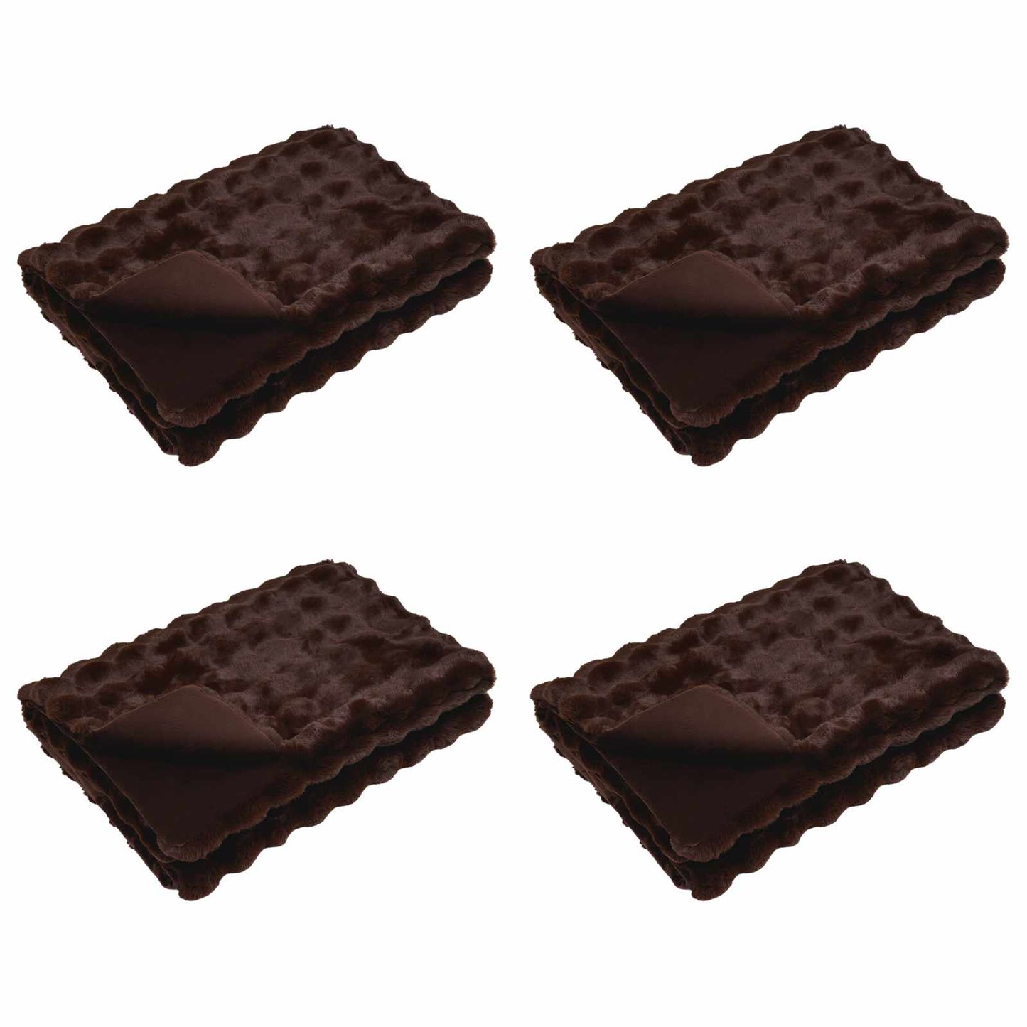 vidaXL Ψεύτικη κουβέρτα από κουνέλι 4 pcs Καμηλοπάρδαλη 220 x 240 cm