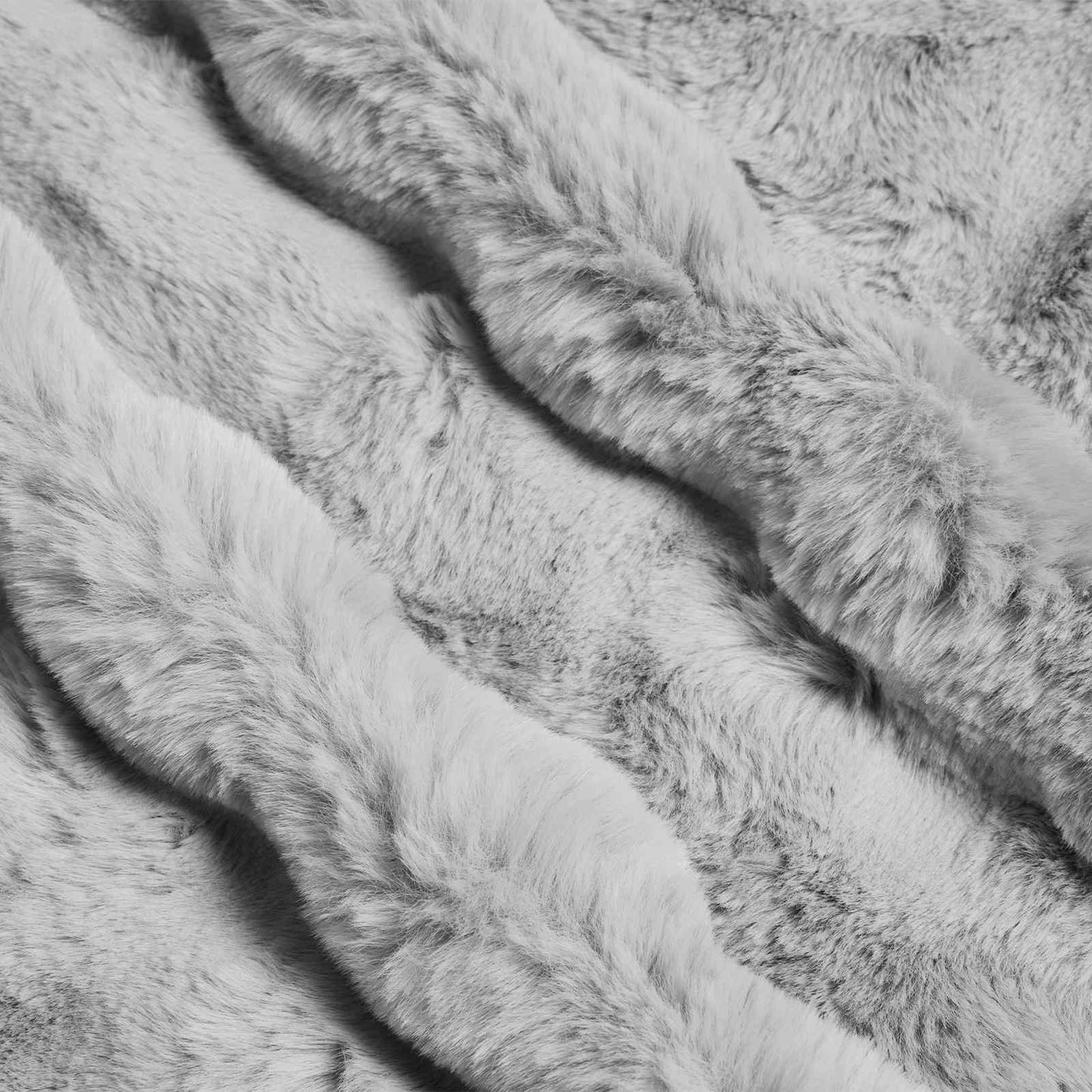 vidaXL Ψεύτικη κουβέρτα από κουνέλι 4 pcs Γκρι 130 x 150 cm