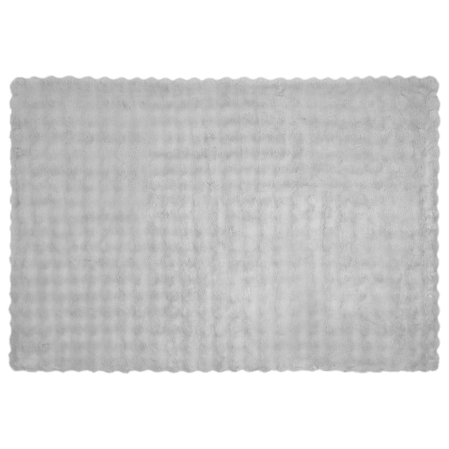 vidaXL Ψεύτικη κουβέρτα από κουνέλι 4 pcs Γκρι 150 x 220 cm