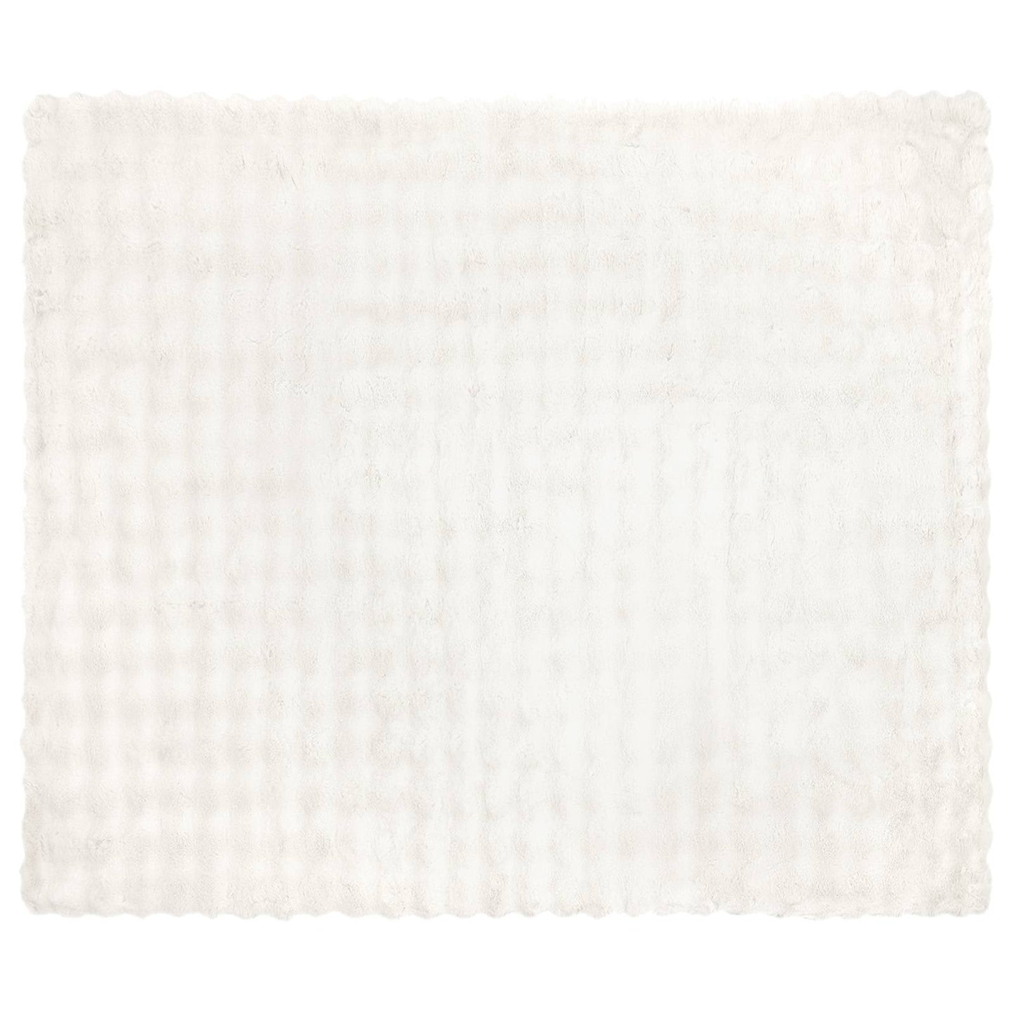 vidaXL Ψεύτικη κουβέρτα από κουνέλι 4 pcs Λευκό 130 x 150 cm