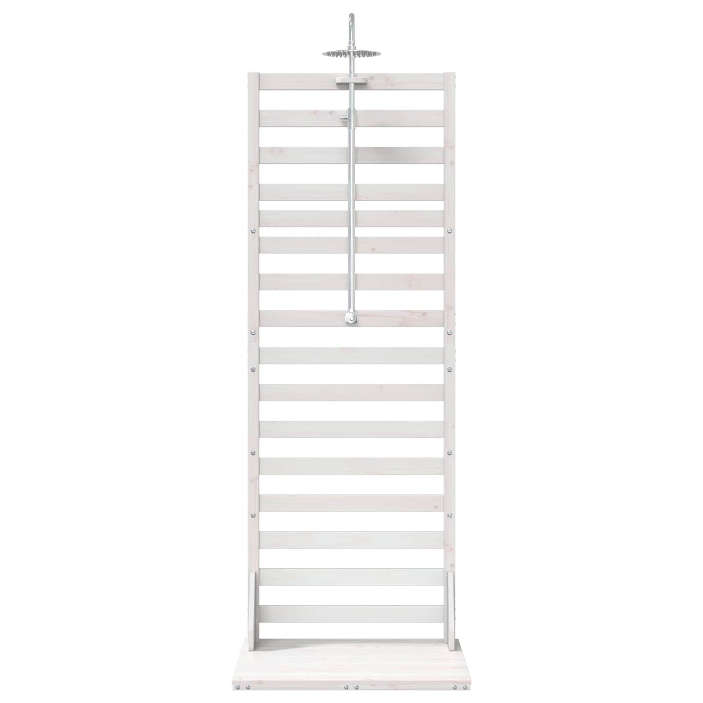 vidaXL Εξωτερικό ντους 225 cm Μασίφ ξύλο πεύκου και ανοξείδωτο ατσάλι