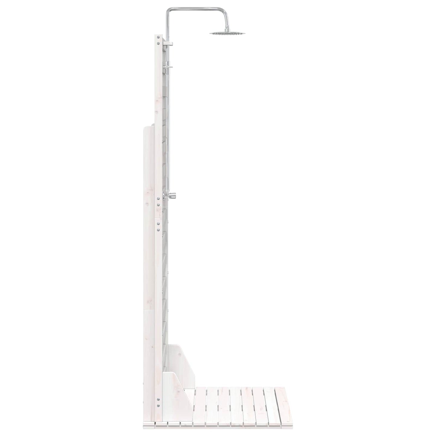 vidaXL Εξωτερικό ντους 225 cm Μασίφ ξύλο πεύκου και ανοξείδωτο ατσάλι