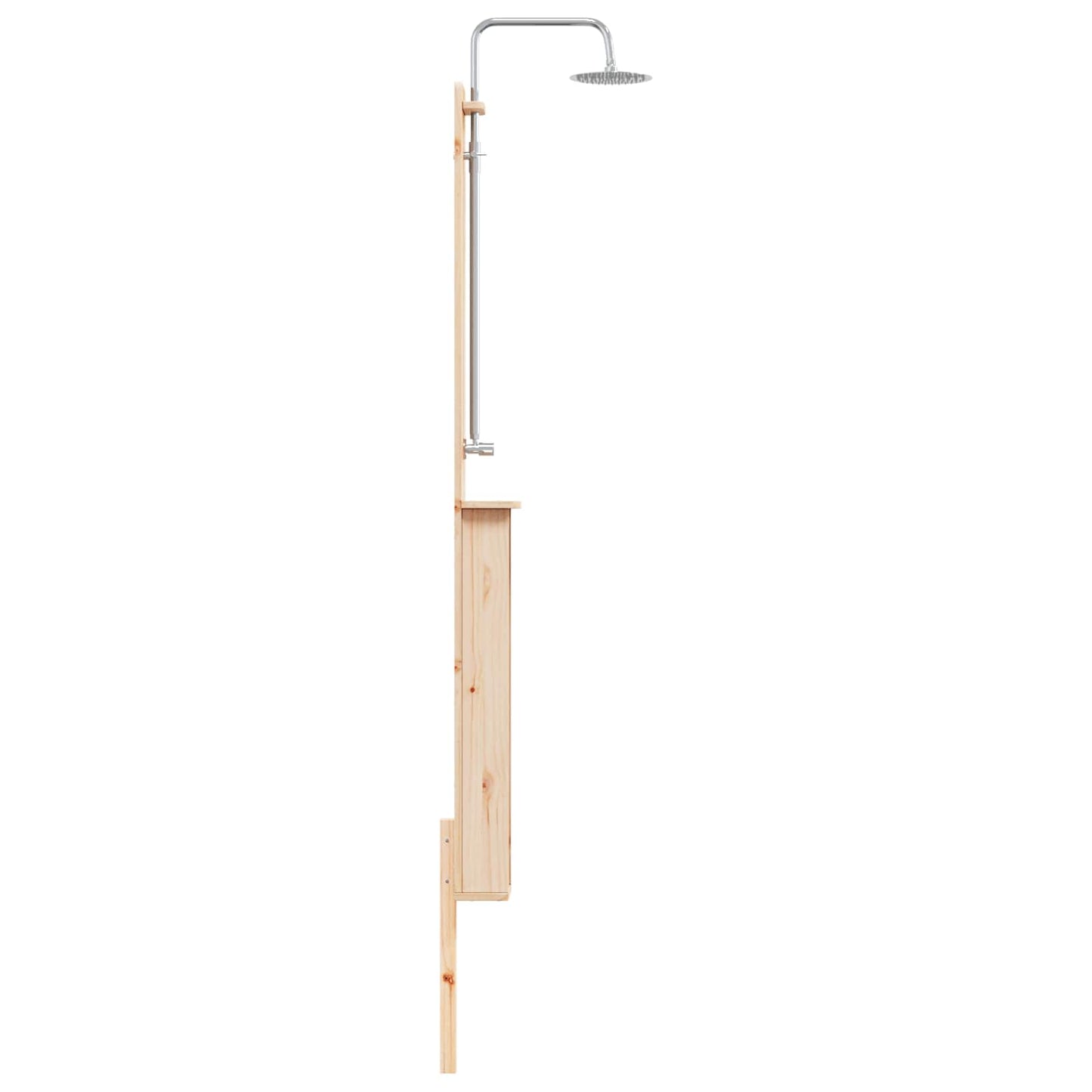vidaXL Εξωτερικό ντους 246 cm Μασίφ ξύλο πεύκου και ανοξείδωτο ατσάλι