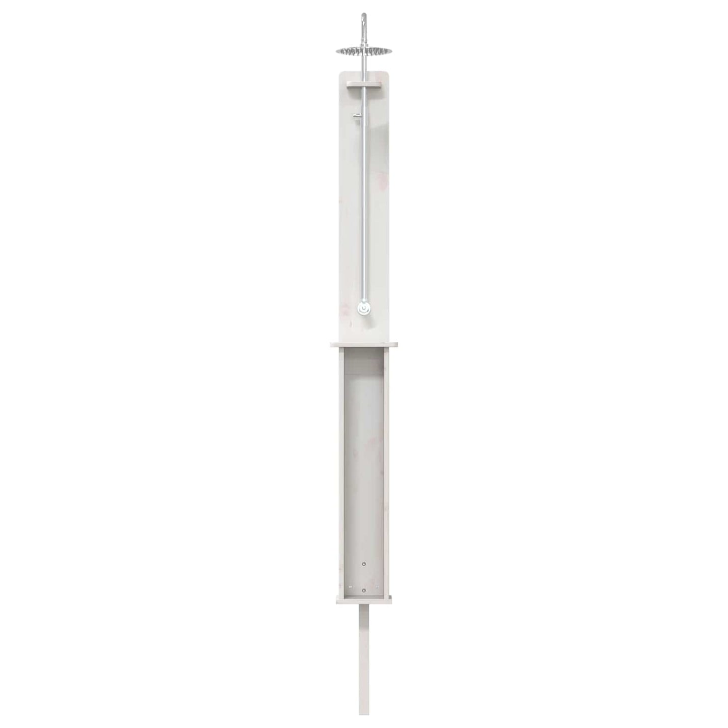vidaXL Εξωτερικό ντους 246 cm Μασίφ ξύλο πεύκου και ανοξείδωτο ατσάλι