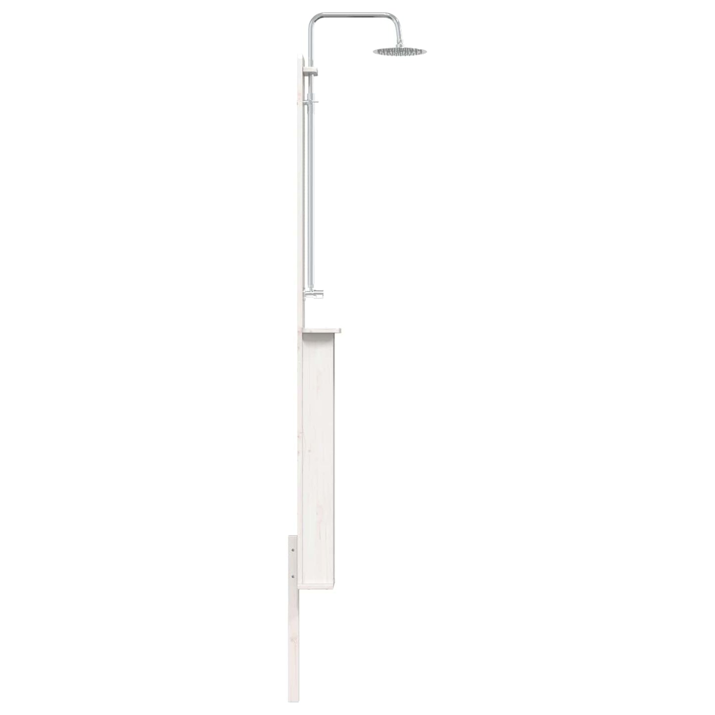 vidaXL Εξωτερικό ντους 246 cm Μασίφ ξύλο πεύκου και ανοξείδωτο ατσάλι