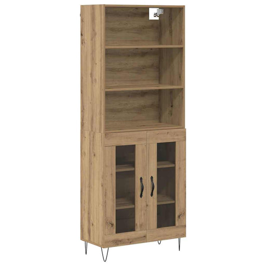 vidaXL Highboard 2 pcs Artisan Oak Επεξεργασμένο ξύλο