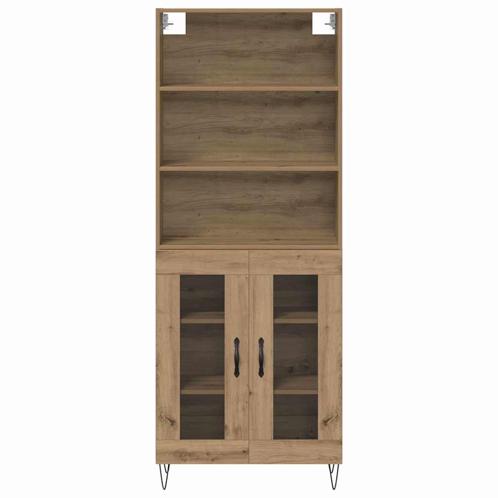 vidaXL Highboard 2 pcs Artisan Oak Επεξεργασμένο ξύλο