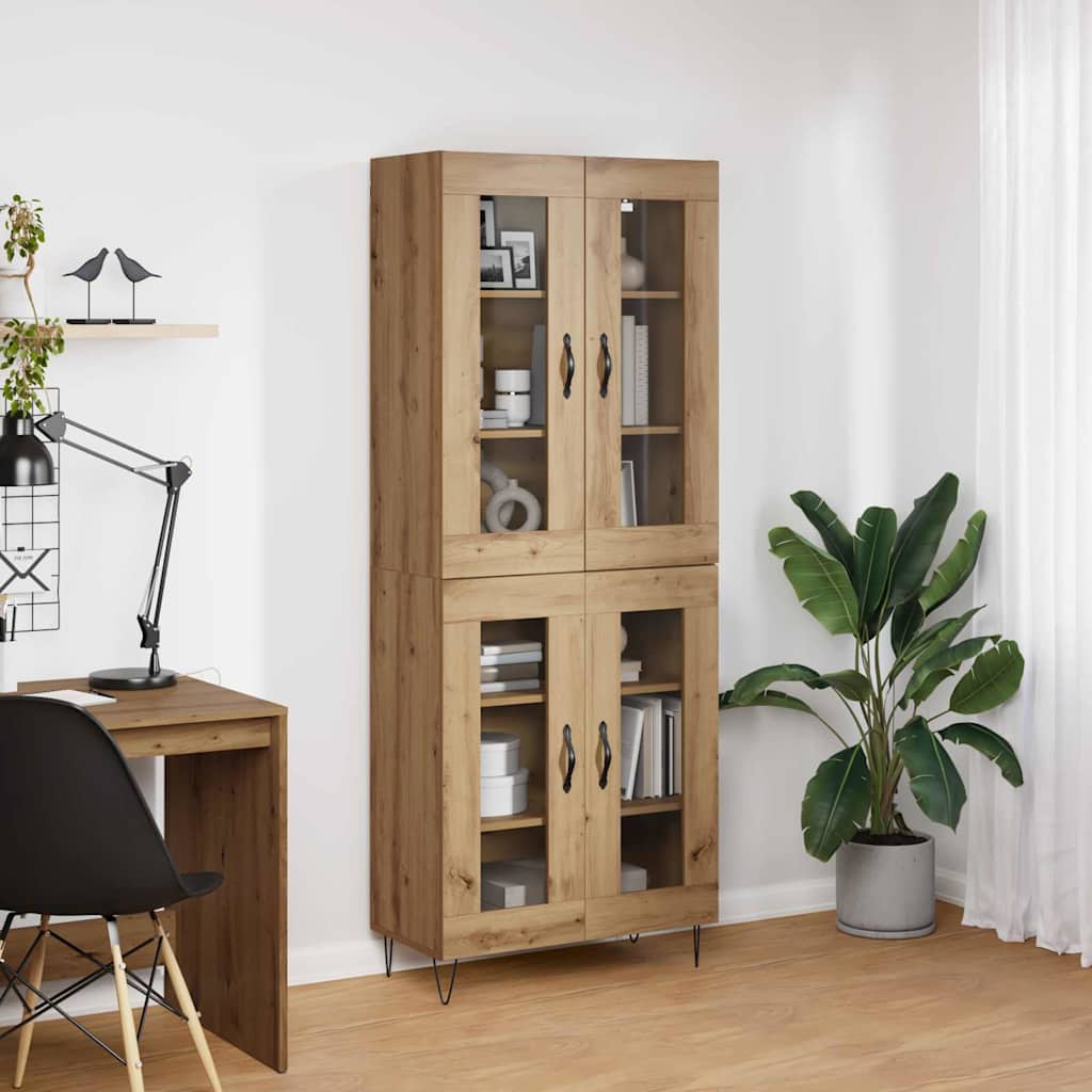 vidaXL Highboard Artisan Oak 69,5 x 34 x 180 εκ. Επεξεργασμένο ξύλο