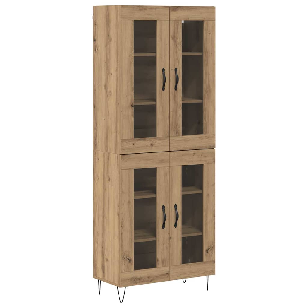 vidaXL Highboard Artisan Oak 69,5 x 34 x 180 εκ. Επεξεργασμένο ξύλο
