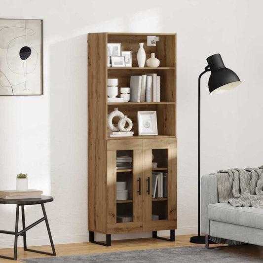 vidaXL Highboard Artisan Oak 69,5 x 34 x 180 εκ. Επεξεργασμένο ξύλο