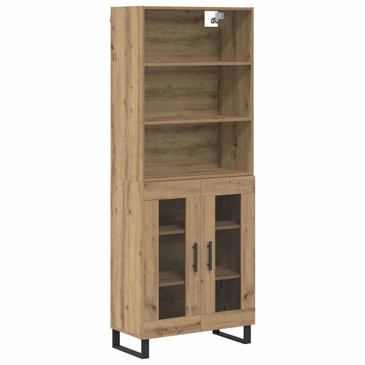 vidaXL Highboard 2 pcs Artisan Oak Επεξεργασμένο ξύλο