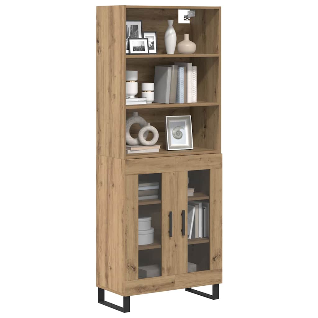 vidaXL Highboard Artisan Oak 69,5 x 34 x 180 εκ. Επεξεργασμένο ξύλο