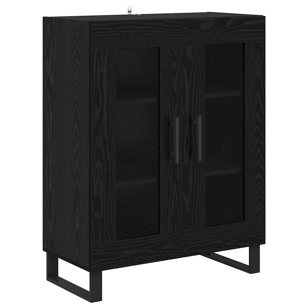 vidaXL Highboard Μαύρη Οξυά 69,5 x 34 x 180 εκ. Επεξεργασμένο ξύλο