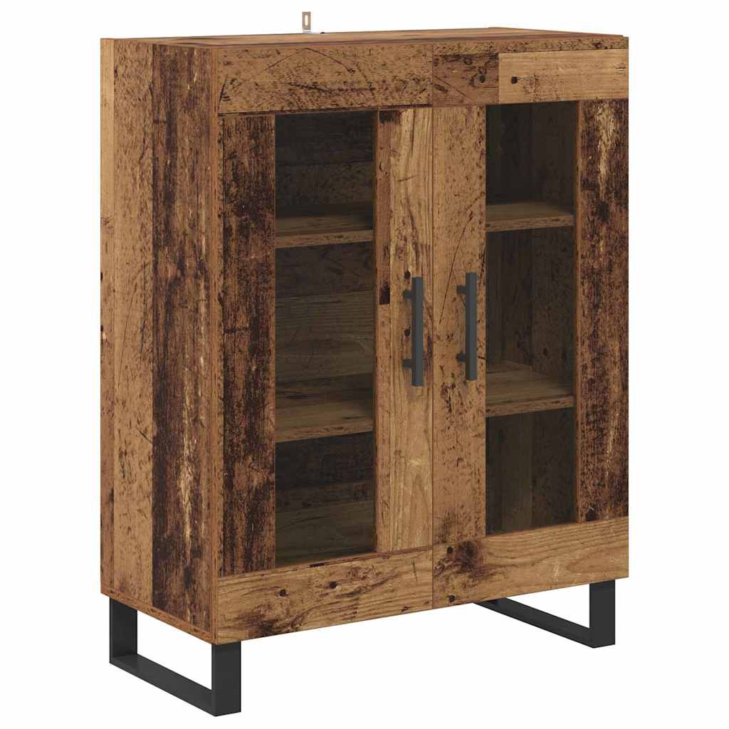 vidaXL Highboard Παλιό ξύλο 69,5 x 34 x 180 εκ. Επεξεργασμένο ξύλο
