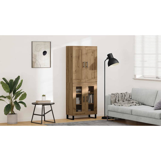 vidaXL Highboard Artisan Oak 69,5 x 34 x 180 εκ. Επεξεργασμένο ξύλο