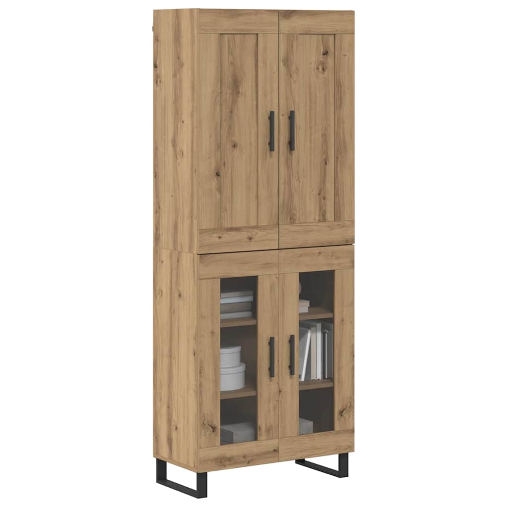 vidaXL Highboard Artisan Oak 69,5 x 34 x 180 εκ. Επεξεργασμένο ξύλο