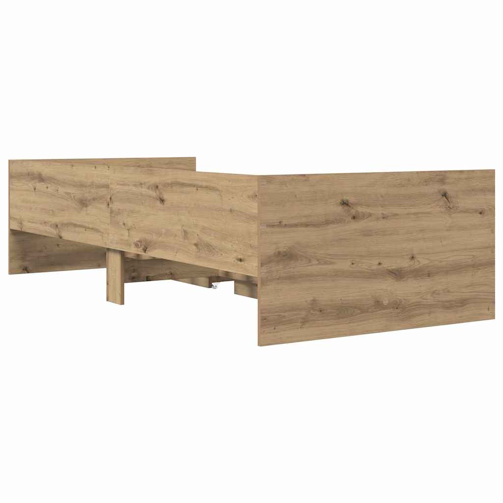 vidaXL Σκελετός Κρεβατιού Artisan Oak 90 x 200 cm Στερεά ξυλεία πεύκου