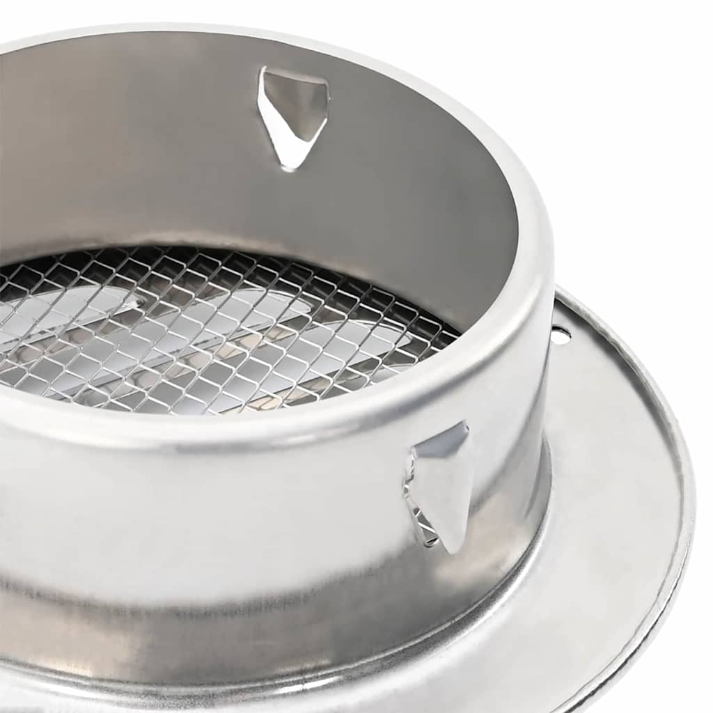 vidaXL Καπάκια Αερισμού 4 pcs Ασημί 100 mm Ανοξείδωτο ατσάλι