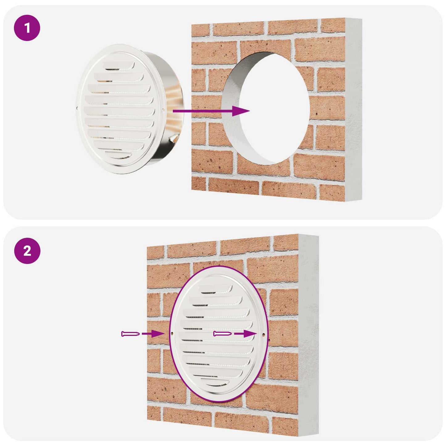 vidaXL Καπάκια Αερισμού 4 pcs Ασημί 150 mm Ανοξείδωτο ατσάλι