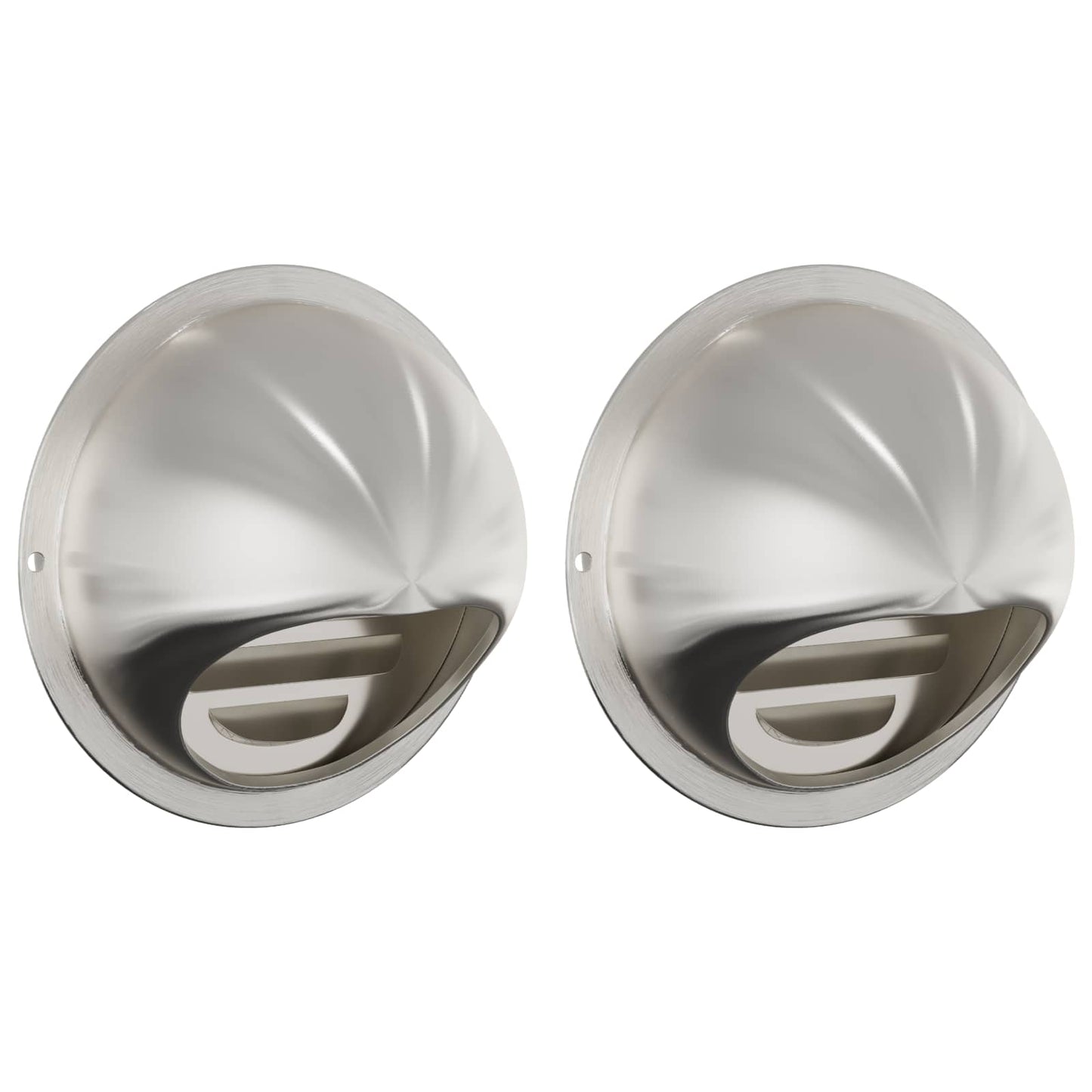 vidaXL Καπάκια Αερισμού 2 pcs Ασημί 80 mm Ανοξείδωτο ατσάλι
