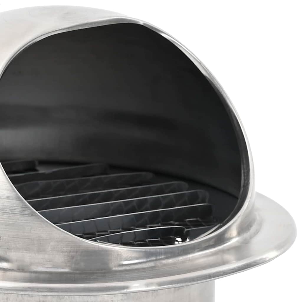 vidaXL Καπάκια Αερισμού 2 pcs Ασημί 100 mm Ανοξείδωτο ατσάλι