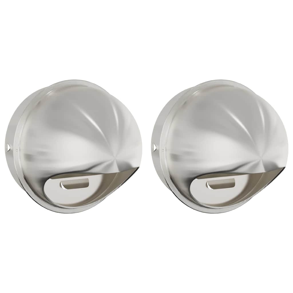 vidaXL Καπάκια Αερισμού 2 pcs Ασημί 200 mm Ανοξείδωτο ατσάλι