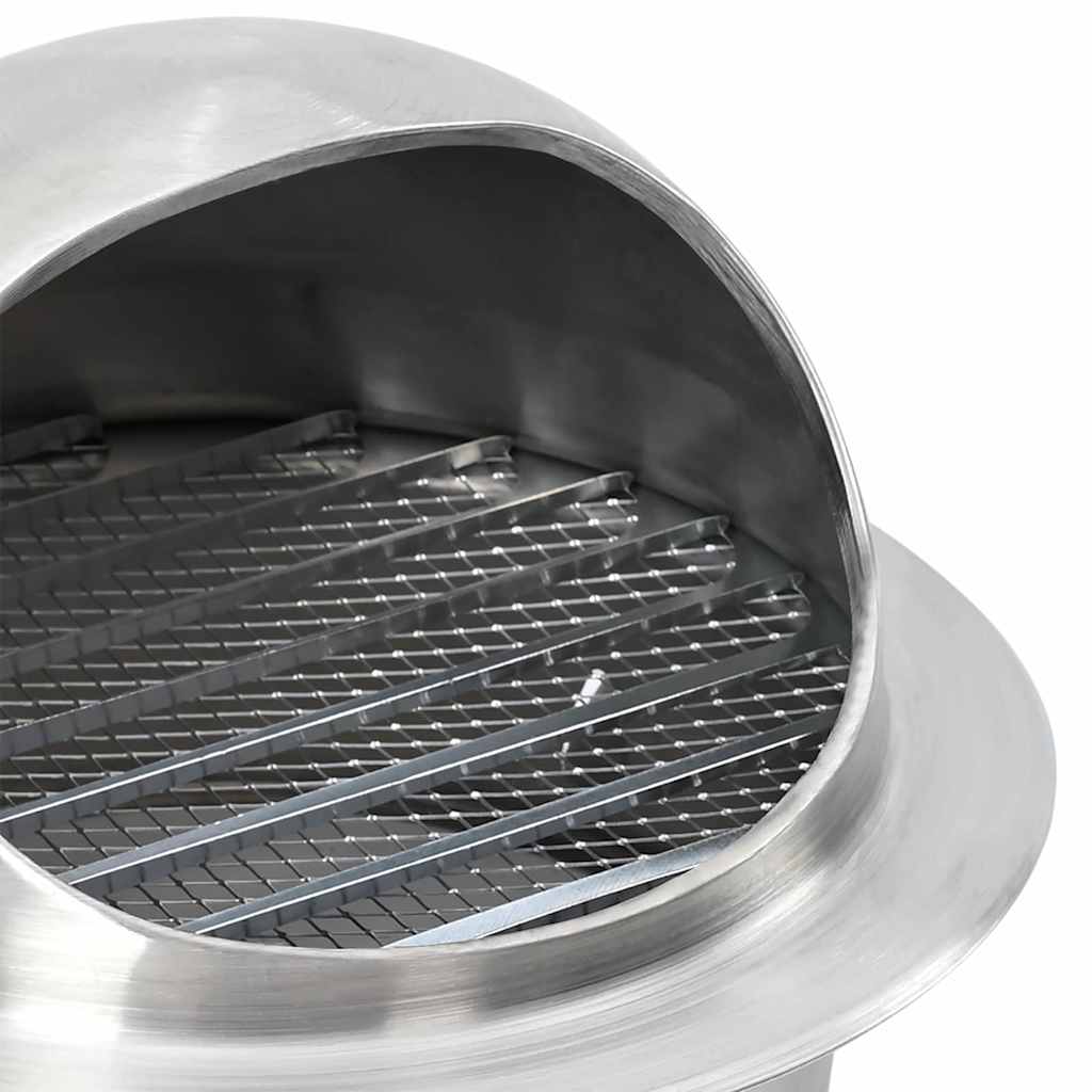 vidaXL Καπάκια Αερισμού 8 pcs Ασημί 200 mm Ανοξείδωτο ατσάλι