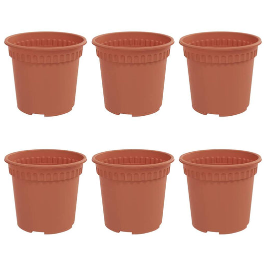 vidaXL Στρογγυλή Γλάστρα Λουλουδιών 6 pcs Κεραμιδί Ø 15 x 12 cm