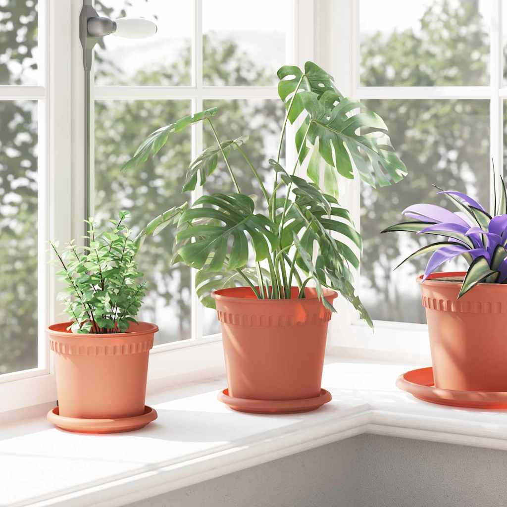 vidaXL Στρογγυλή Γλάστρα Λουλουδιών 6 pcs Κεραμιδί Ø 17 x 14 εκ