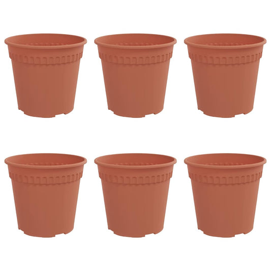 vidaXL Στρογγυλή Γλάστρα Λουλουδιών 6 pcs Κεραμιδί Ø 17 x 14 εκ