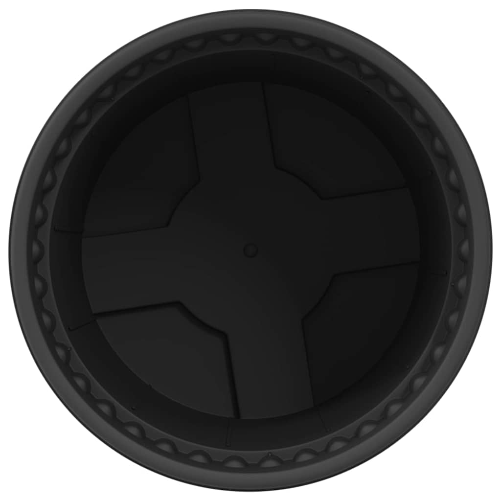 vidaXL Στρογγυλή Γλάστρα Λουλουδιών 6 pcs Μαύρο Ø 12,5 x 10 εκ