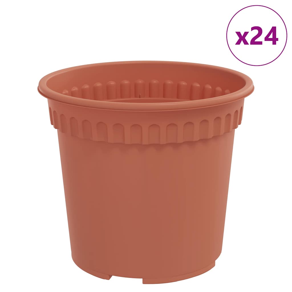 vidaXL Στρογγυλή Γλάστρα Λουλουδιών 24 pcs Κεραμιδί Ø 15 x 12 cm