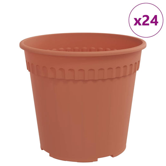 vidaXL Στρογγυλή Γλάστρα Λουλουδιών 24 pcs Κεραμιδί Ø 17 x 14 εκ