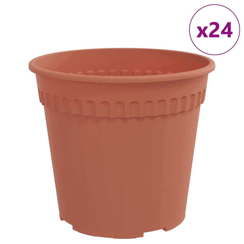 vidaXL Στρογγυλή Γλάστρα Λουλουδιών 24 pcs Κεραμιδί Ø 19 x 16 εκ