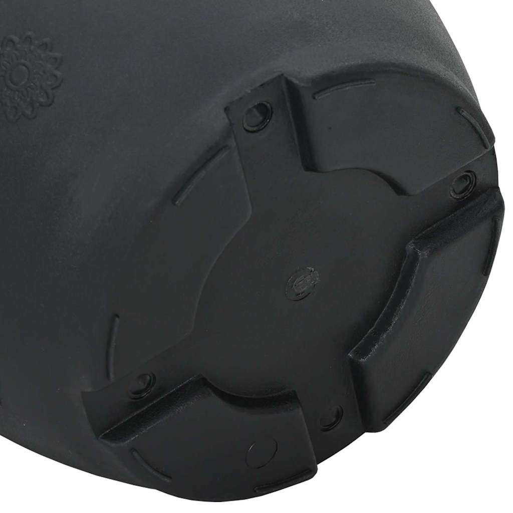 vidaXL Στρογγυλή Γλάστρα Λουλουδιών 6 pcs Μαύρο Ø 26 x 21.5 εκ.