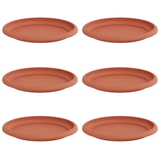 vidaXL Στρογγυλός Δίσκος Λουλουδιών 6 pcs Κεραμιδί Ø 17,5 x 2 εκ