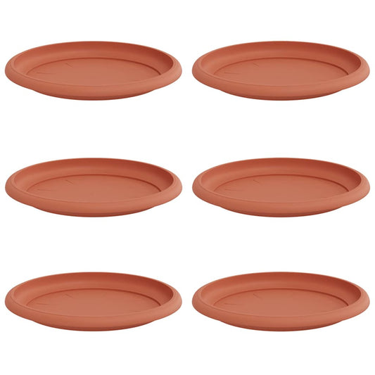 vidaXL Στρογγυλός Δίσκος Λουλουδιών 6 pcs Κεραμιδί Ø 19 x 2 εκ