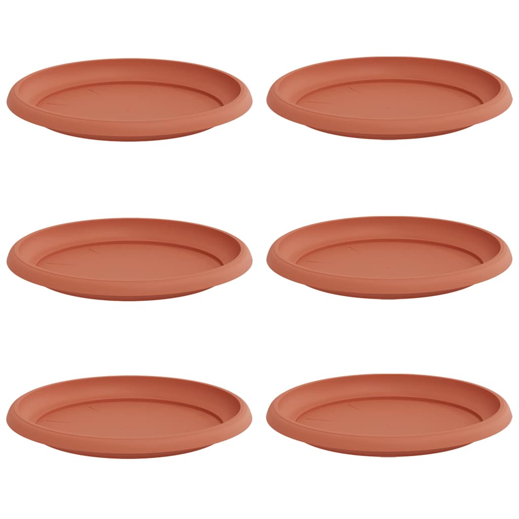 vidaXL Στρογγυλός Δίσκος Λουλουδιών 6 pcs Κεραμιδί Ø 23,5 x 2,5 εκ
