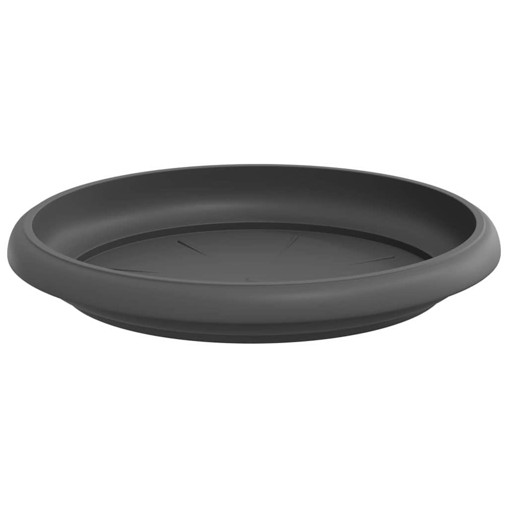 vidaXL Στρογγυλός Δίσκος Λουλουδιών 6 pcs Μαύρο Ø 14 x 2 εκ Πλαστικό
