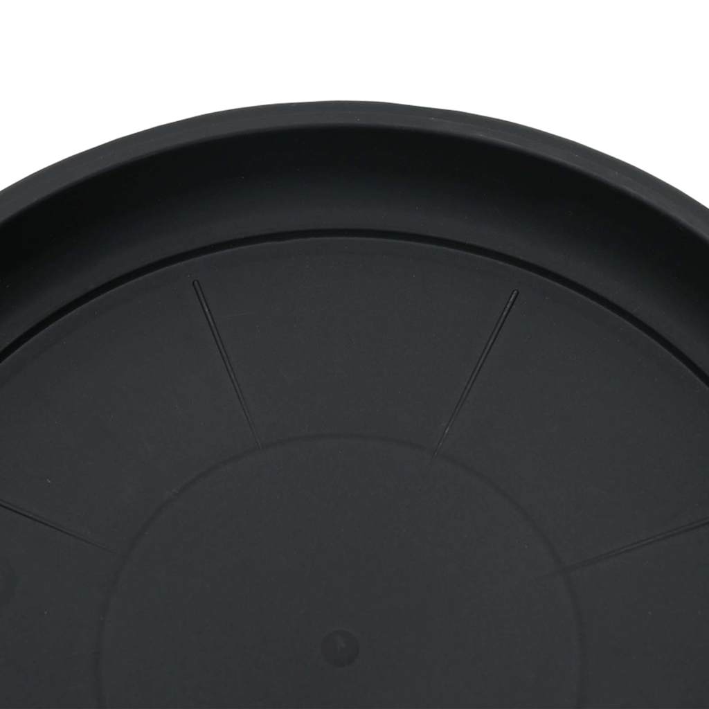 vidaXL Στρογγυλός Δίσκος Λουλουδιών 6 pcs Μαύρο Ø 14 x 2 εκ Πλαστικό