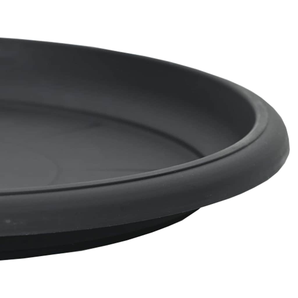 vidaXL Στρογγυλός Δίσκος Λουλουδιών 6 pcs Μαύρο Ø 14 x 2 εκ Πλαστικό